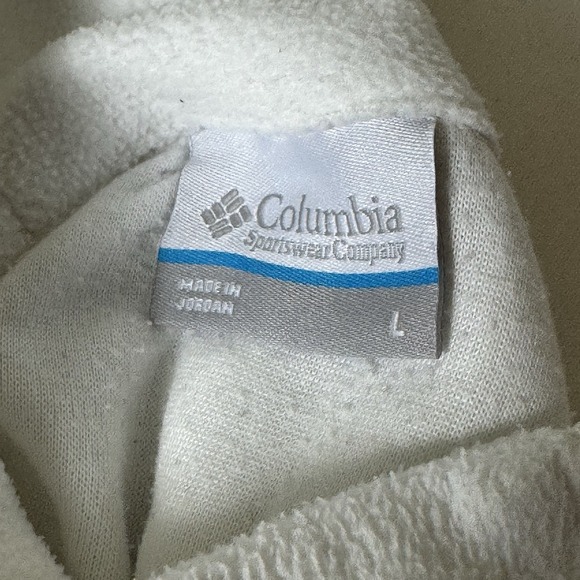 Columbia Women's White Pullover Fleece‎ Jacket Size L 1/4 Zip - Picture 6 of 7